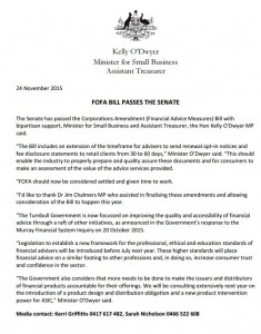 FOFA Bill Passes the Senate